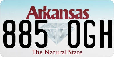 AR license plate 885OGH