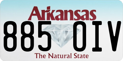 AR license plate 885OIV