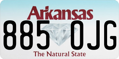 AR license plate 885OJG