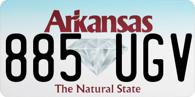AR license plate 885UGV