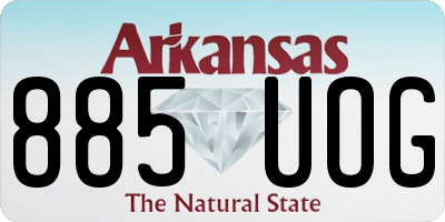 AR license plate 885UOG