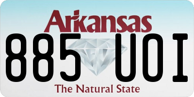 AR license plate 885UOI