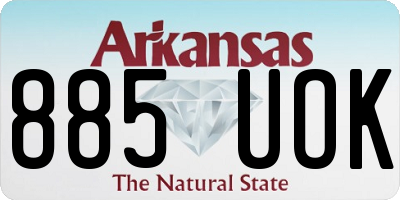 AR license plate 885UOK
