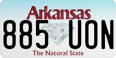 AR license plate 885UON