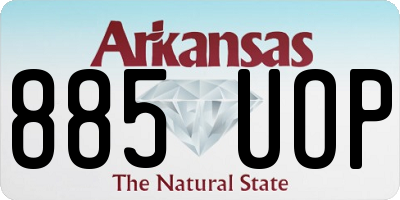 AR license plate 885UOP