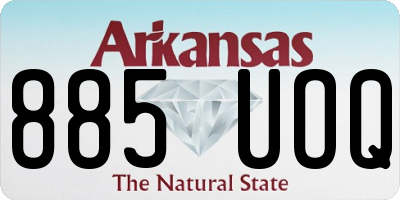 AR license plate 885UOQ