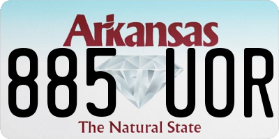 AR license plate 885UOR