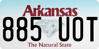 AR license plate 885UOT