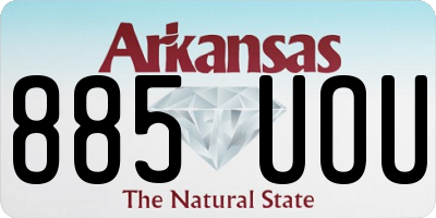 AR license plate 885UOU