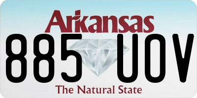 AR license plate 885UOV