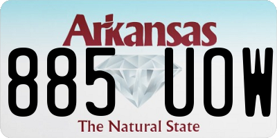 AR license plate 885UOW
