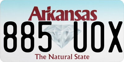 AR license plate 885UOX