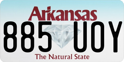 AR license plate 885UOY