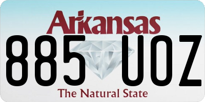 AR license plate 885UOZ