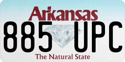 AR license plate 885UPC