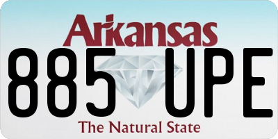 AR license plate 885UPE