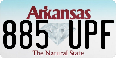 AR license plate 885UPF