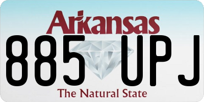 AR license plate 885UPJ