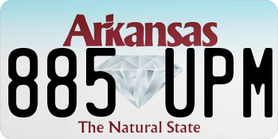 AR license plate 885UPM