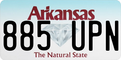 AR license plate 885UPN