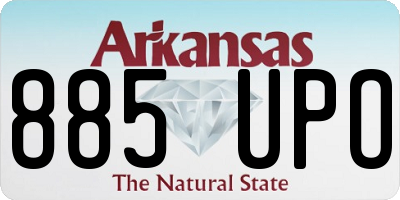 AR license plate 885UPO