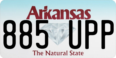 AR license plate 885UPP
