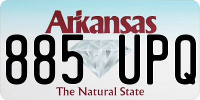 AR license plate 885UPQ