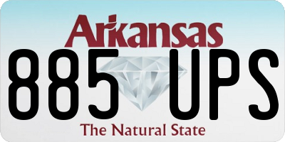 AR license plate 885UPS