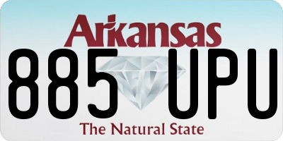 AR license plate 885UPU