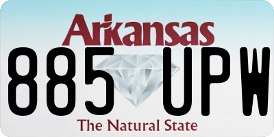 AR license plate 885UPW