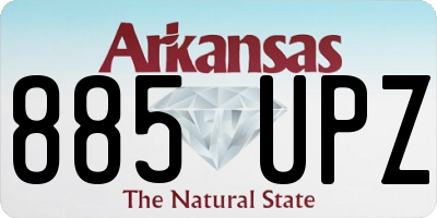 AR license plate 885UPZ