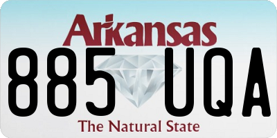 AR license plate 885UQA