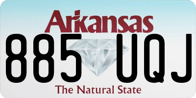 AR license plate 885UQJ