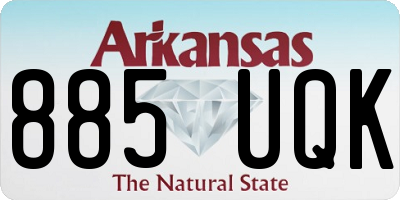AR license plate 885UQK