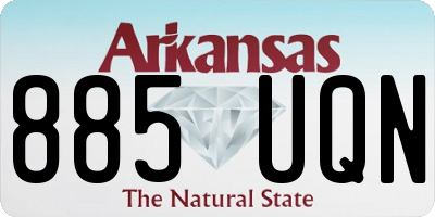 AR license plate 885UQN