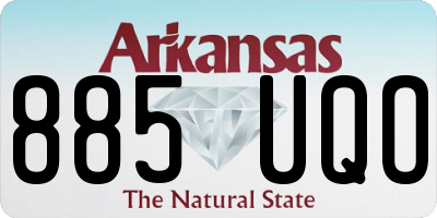AR license plate 885UQO