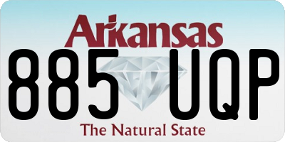 AR license plate 885UQP