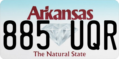 AR license plate 885UQR