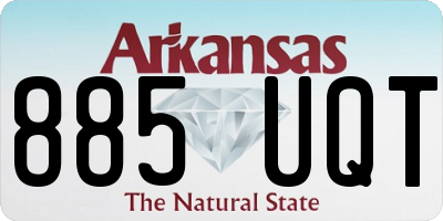 AR license plate 885UQT
