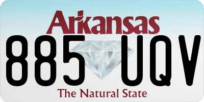 AR license plate 885UQV
