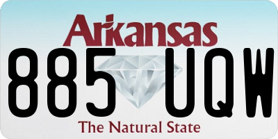 AR license plate 885UQW