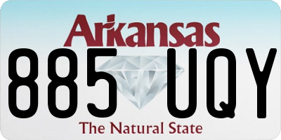 AR license plate 885UQY