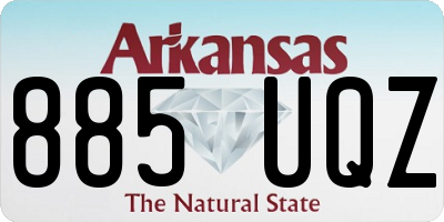 AR license plate 885UQZ