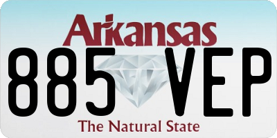 AR license plate 885VEP