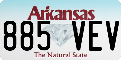 AR license plate 885VEV