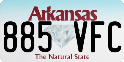 AR license plate 885VFC