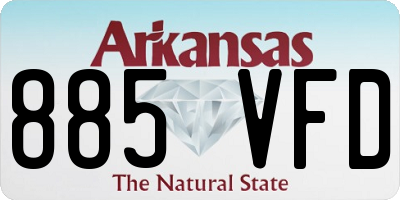 AR license plate 885VFD