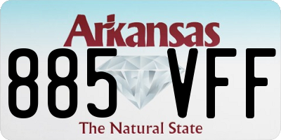 AR license plate 885VFF