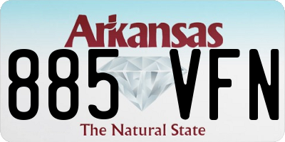 AR license plate 885VFN