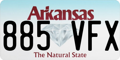 AR license plate 885VFX